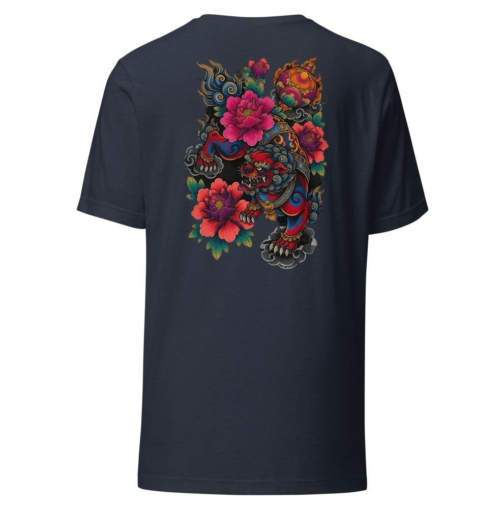 Shisa Tee — Heather Navy